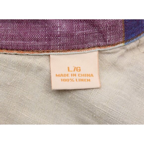 Tommy Bahama Men's Short Sleeve Button Down Shirt 100% Linen Multi Color Sz L - Picture 7 of 9